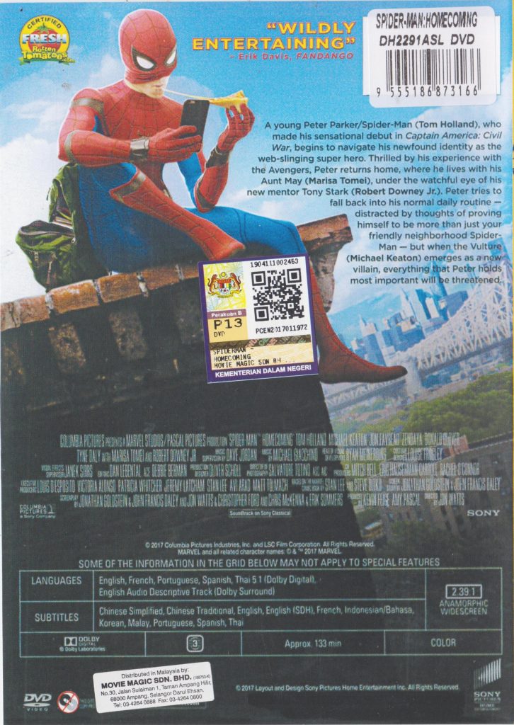 Spider-Man Homecoming (DVD) - Speedy Video